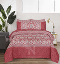 Floral Reversible Cotton Quilt Cover 6 Pcs Design 207 - Nishat Creative Store