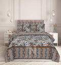Floral Reversible Cotton Quilt Cover 6 Pcs Design 208 - Nishat Creative Store