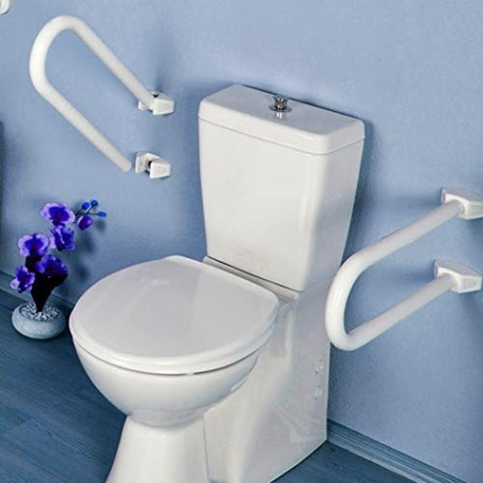 Primanova wall-mounted foldable grab bar contents and components flat lay