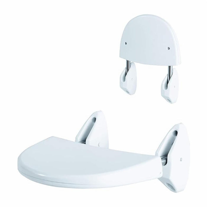 Foldable Wall Mounted Shower Seat, 23 x 40.5 cm Bathtub Bench