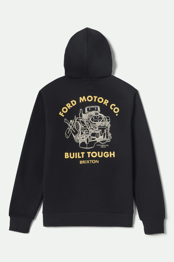 Ford Built Tough Fleece Hoodie - Burnt Rubber