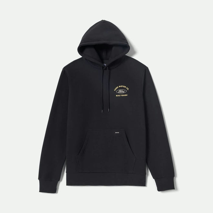 Men's Ford Built Tough Fleece Hoodie in the color Burnt Rubber - Additional Laydown image
