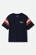 Men's Ford Built Tough Jersey in the color American Navy - Front Product Laydown Image