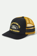 Unisex Ford Built Tough Trucker Hat in the color Burnt Rubber/Empire Yellow - Front Product View