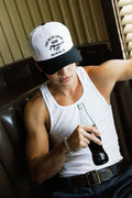 Unisex Ford Mustang Snapback in the color Wimbledone White/Burnt Rubber - Men's Lifestyle 2.0