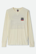 Men's Ford Service Dept Waffle T-Shirt in the color Wimbledon White - Front Product Laydown Image