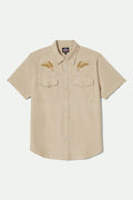 Men's Ford S/S Western Shirt in the color Khaki - Front Product View