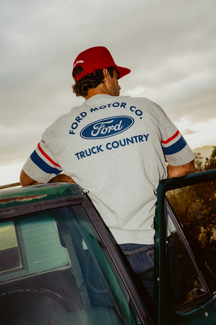 Men's Ford Truck Country Jersey in the color Heather Grey - Men's Lifestyle image