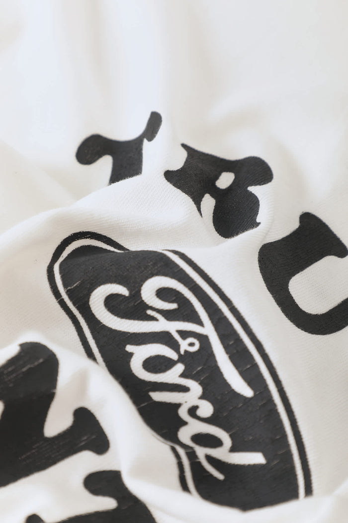Women's Ford Truck Country Oversized Boyfriend T-Shirt in the color Wimbledon White - Additional Laydown image
