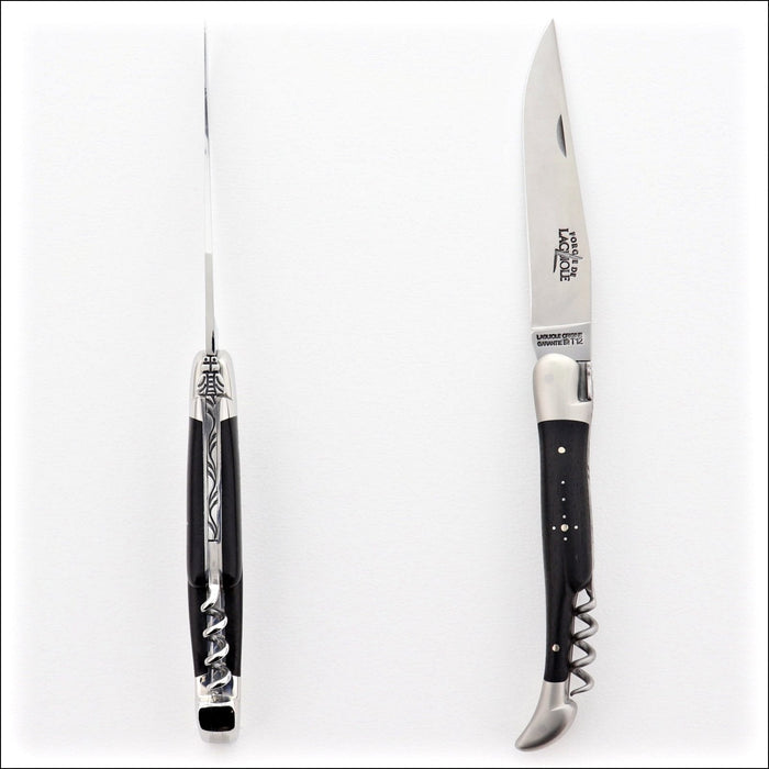 Forge de Laguiole 12 cm Picnic Knife Ebony-FDL POCKET KNIFE