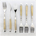 Forge de Laguiole Forks Horn Tip Handle, Set of 6 - Handcrafted by Forge de Laguiole