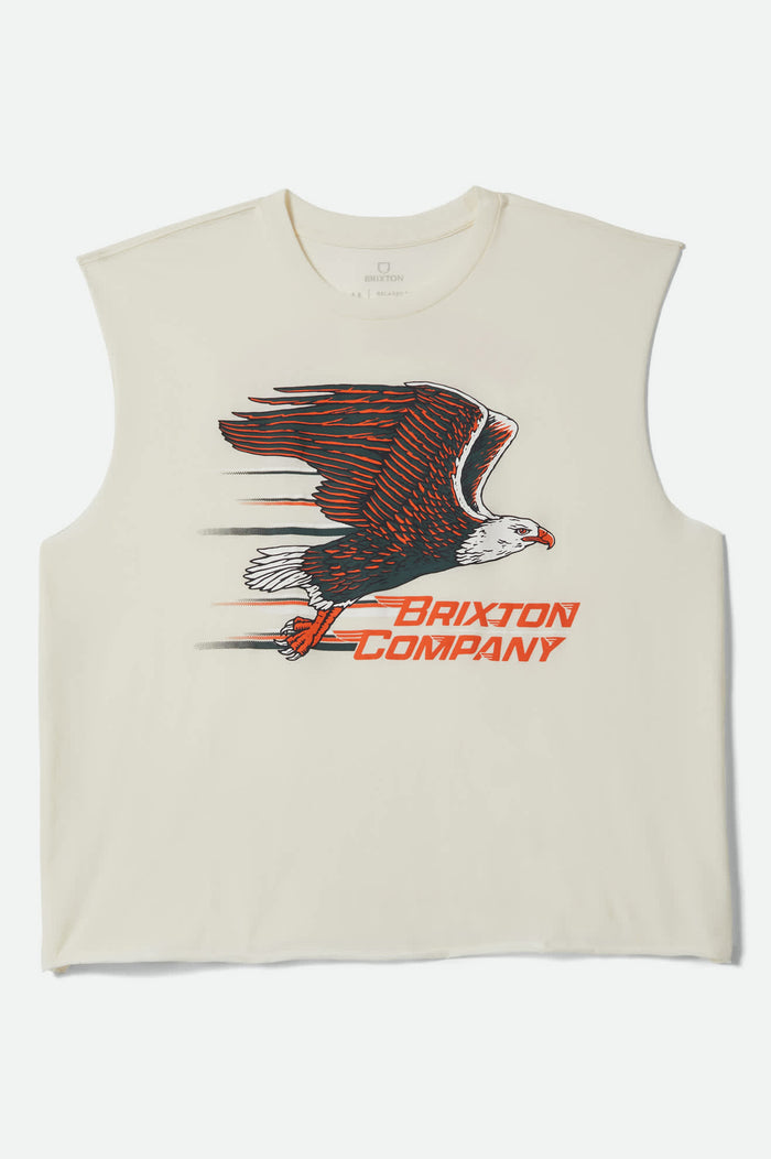Men's Free Muscle Tank Top in the color Off White - Front Product View