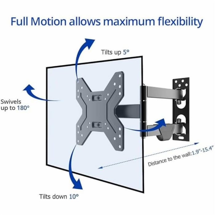 Full Motion TV Wall Mount 22-42 Inch, Two Arm, 40 kg Tilt