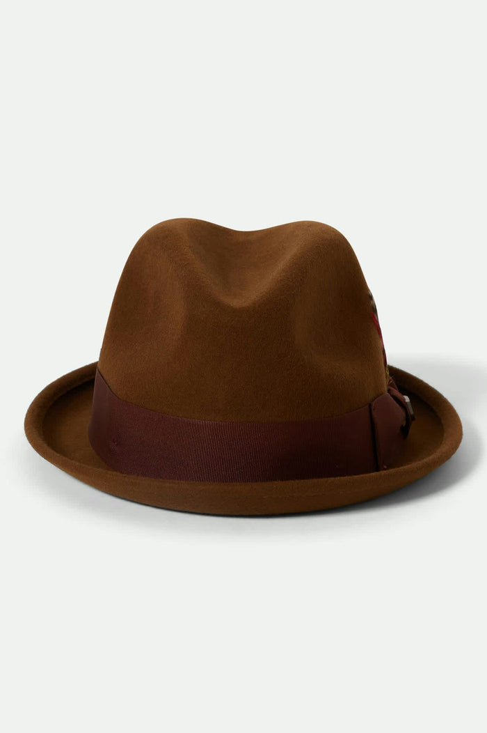 Unisex Gain Fedora in the color Coffee/Chestnut - Additional Laydown image