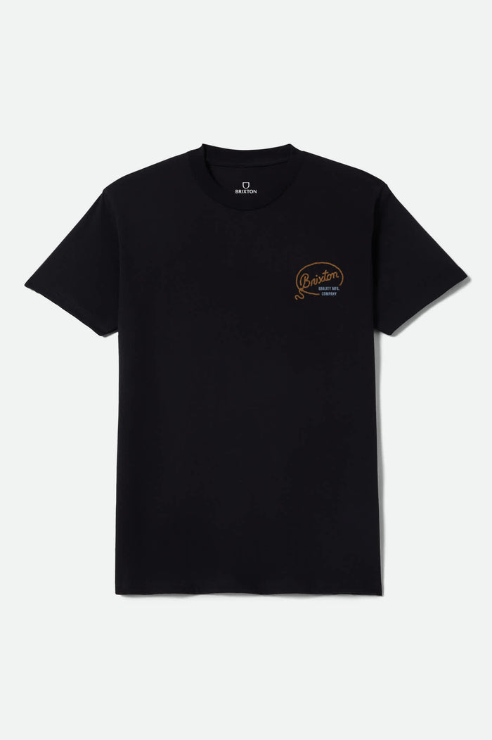 Men's Gallatin Short Sleeve Shirt in the color Black - Front Product View