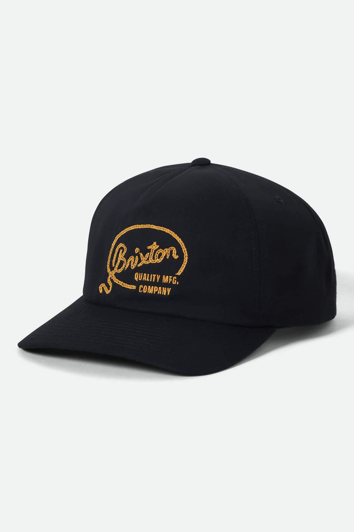 Unisex Gallatin Snapback in the color Black - Front Product View