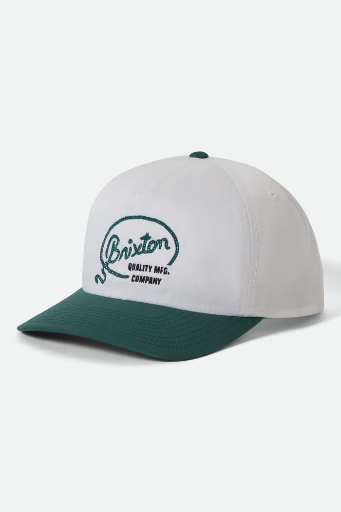 Unisex Gallatin Snapback in the color Off White/Primal Green - Front Product View