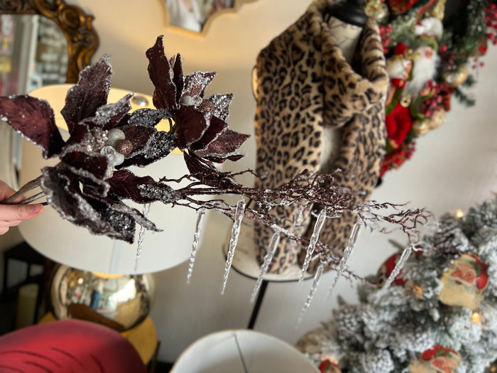 Glam Icicle Burgundy Glitter Spray