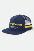 Unisex Goodyear Service Trucker Hat in the color Navy - Front Product View