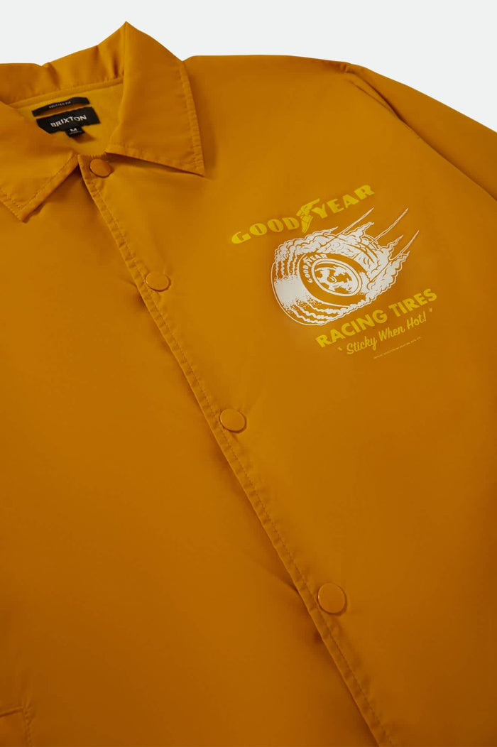 Men's Goodyear Slick Wind Breaker in the color Nugget Gold - Additional Laydown image