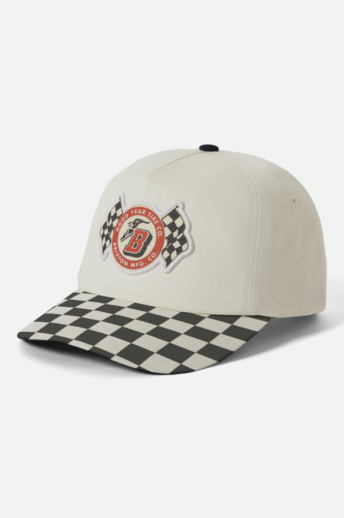 Unisex Goodyear Speedway Snapback in the color Off White - Front Product View