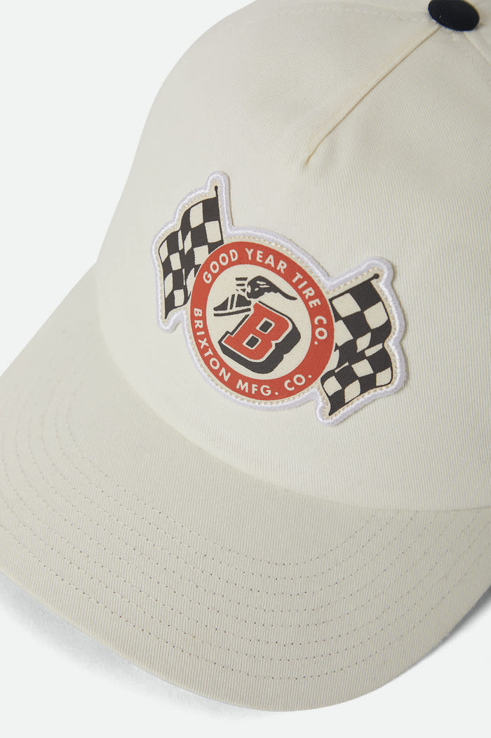 Unisex Goodyear Speedway Snapback in the color Off White - Additional Laydown image