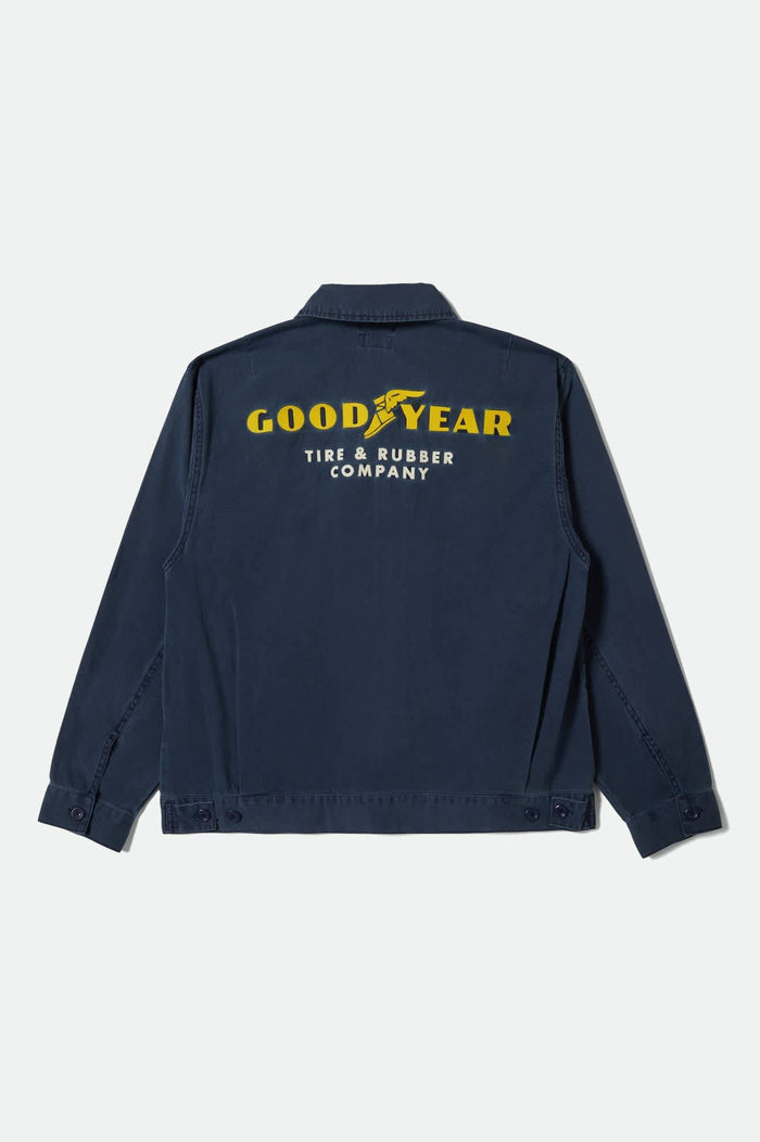 Goodyear Trademark Lightweight Coaches Jacket - Washed Navy