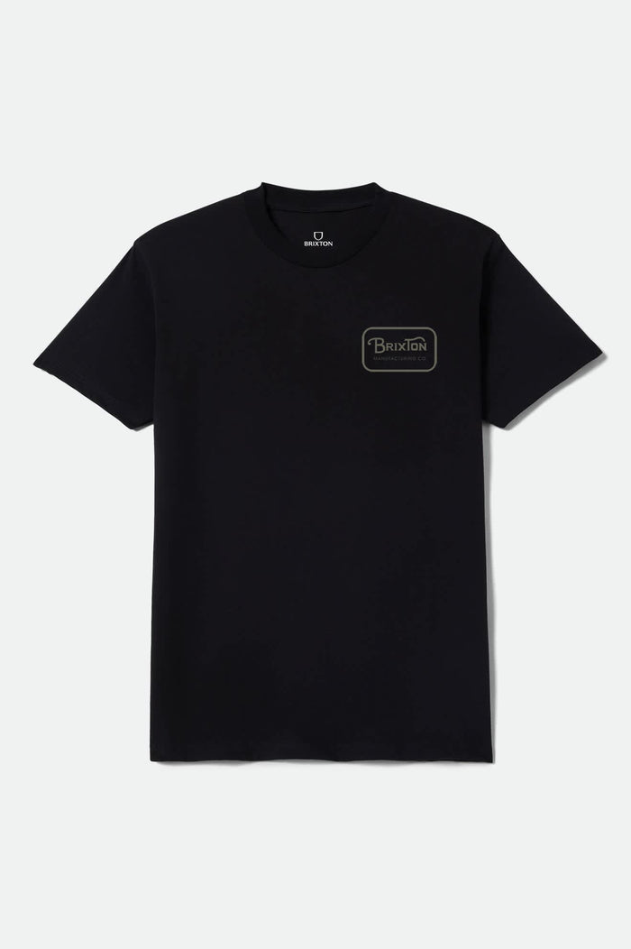 Men's Grade Short Sleeve Standard T-Shirt in the color Black/Olive - Front Product View