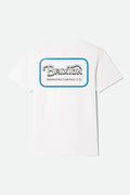 Grade Short Sleeve Standard T-Shirt - White/Washed Black/Medium Blue