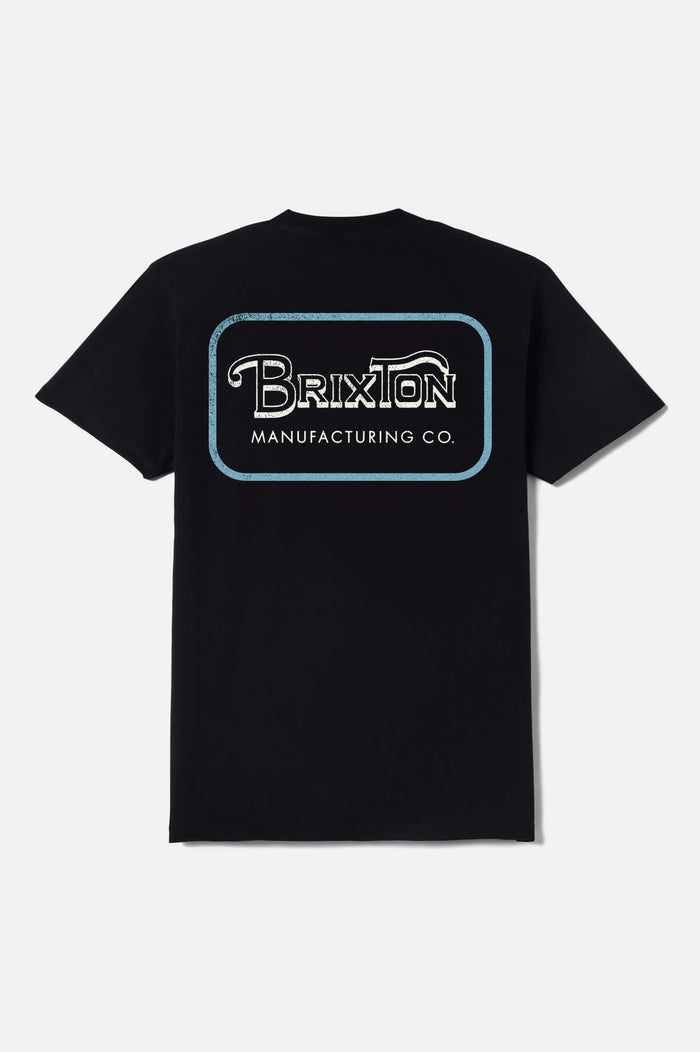 Grade Short Sleeve T-Shirt - Black/Off White/Retro Blue