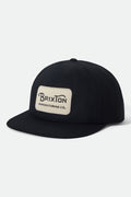 Men's Grade Snapback in the color Black/Off White - Front Product Laydown Image
