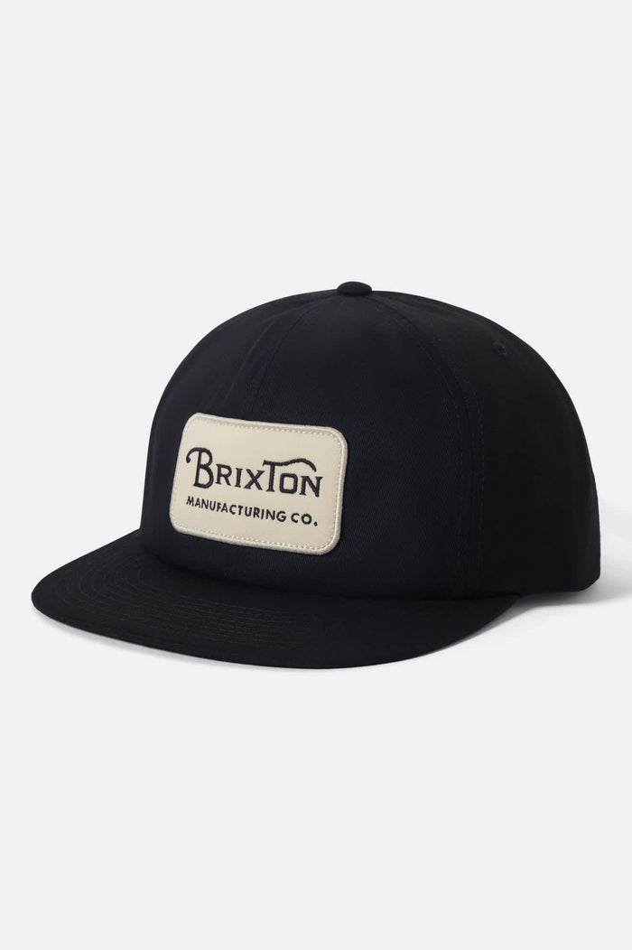 Unisex Grade Snapback in the color Black/Off White - Front Product View