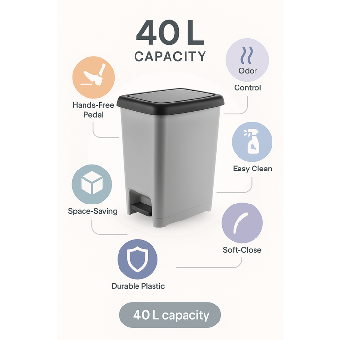 Pedal Trash Bin Plastic Dunya