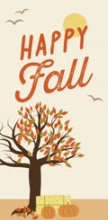 Happy Fall - Changing Tree Leaves Single Vinyl Banner Dekra-Lite
