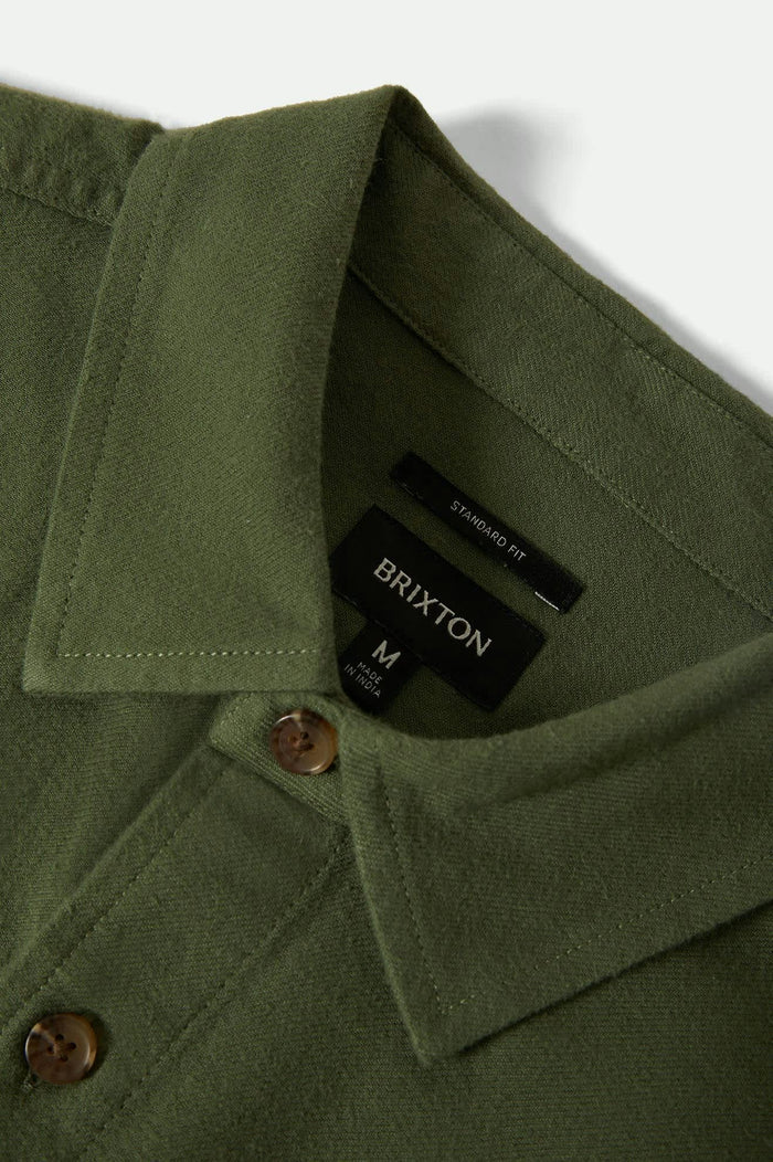 Men's Hasting Lightweight Ultra Soft Flannel in the color Wild Green - Additional Laydown image