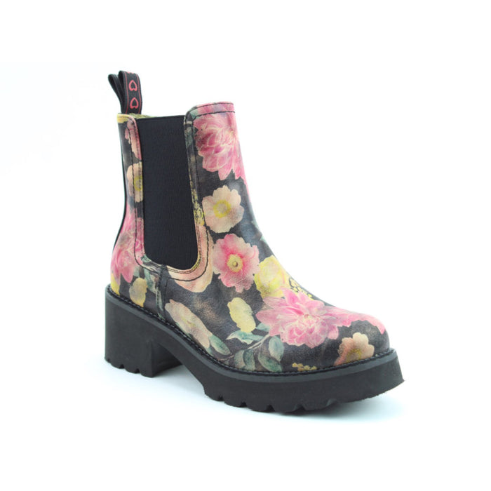 Heavenly Feet Honeybelle Floral AB0005196 Black Floral Boots