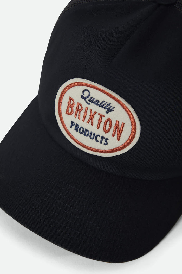 Unisex Henry Trucker Hat in the color Black/Black - Additional Laydown image