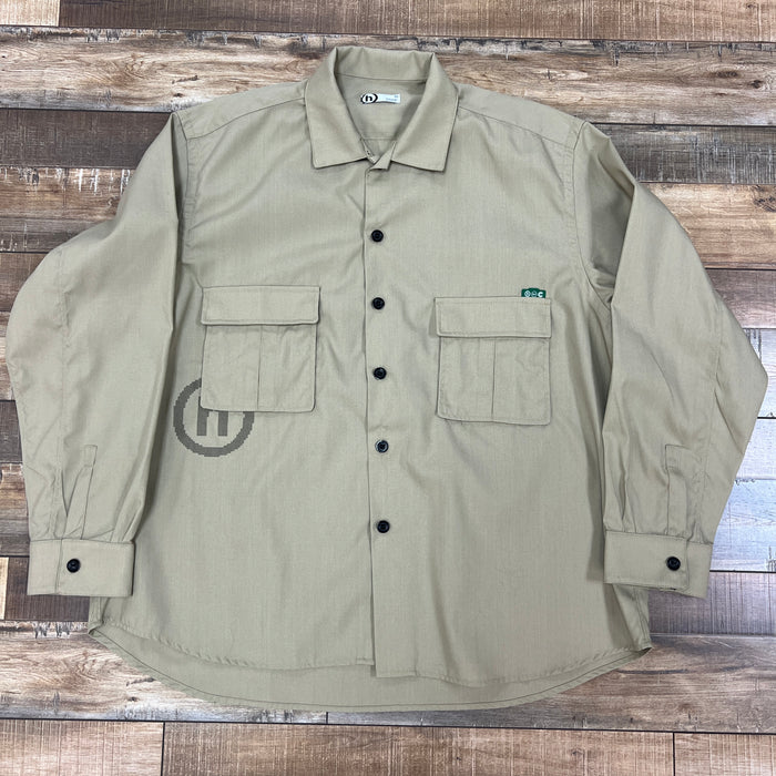HIDDEN NY Button Up Beige