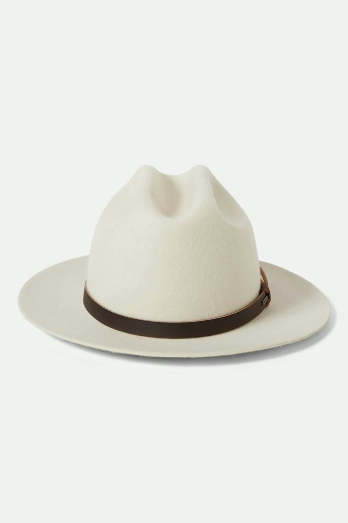 Unisex Hitch Ranch Fedora in the color Off White - Additional Laydown image