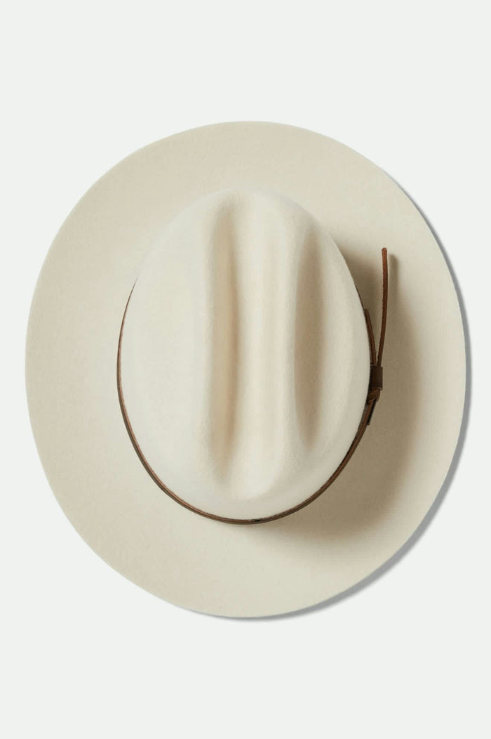 Unisex Hitch Ranch Fedora in the color Off White - Additional Laydown image