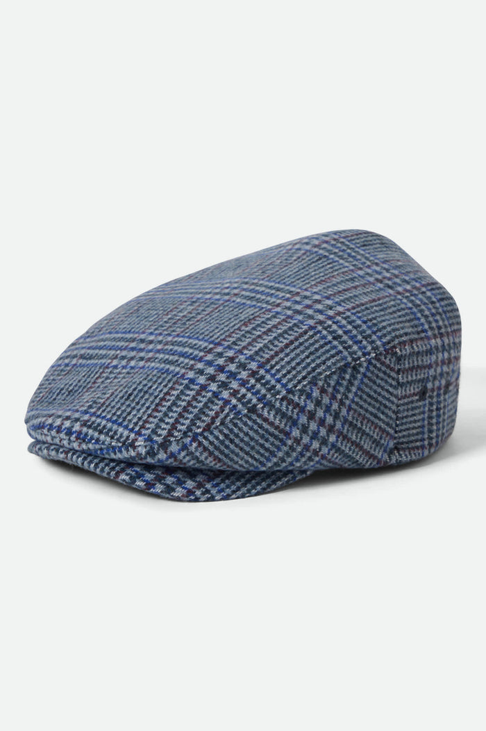 Unisex Hooligan Flat Cap in the color Celadon Green/Royal Plaid - Front Product View