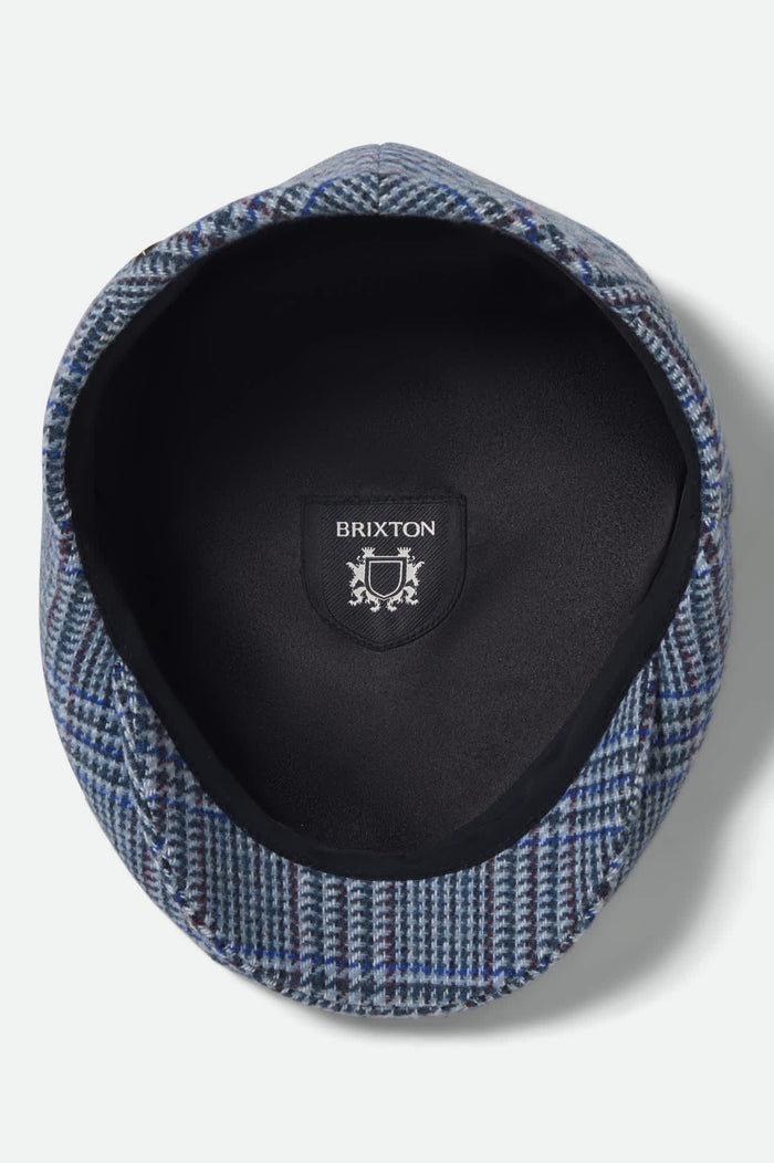 Unisex Hooligan Flat Cap in the color Celadon Green/Royal Plaid - Additional Laydown image