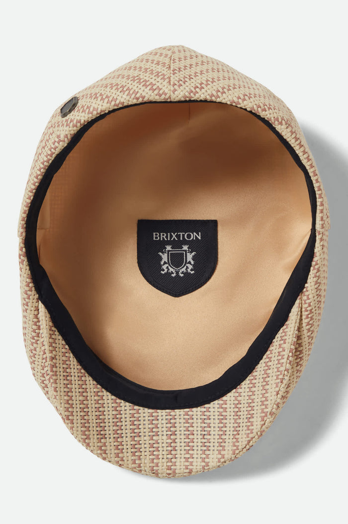 Unisex Hooligan Flat Cap in the color Italian Clay/Natural Straw - Additional Laydown image