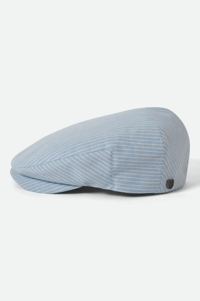 Hooligan Flat Cap - Light Blue/White