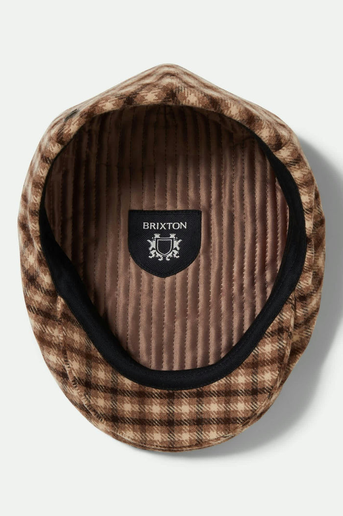 Unisex Hooligan Flat Cap in the color Sand/Brown - Additional Laydown image