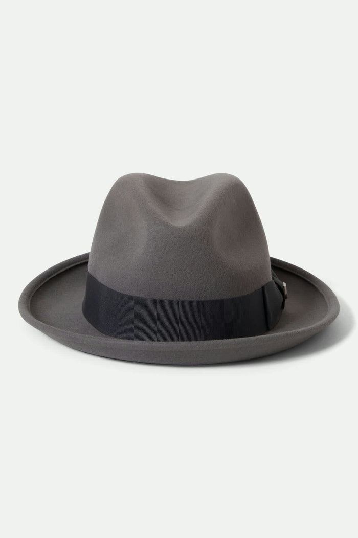 Unisex Horton Convertabrim Packable Fedora in the color Grey/Charcoal - Additional Laydown image