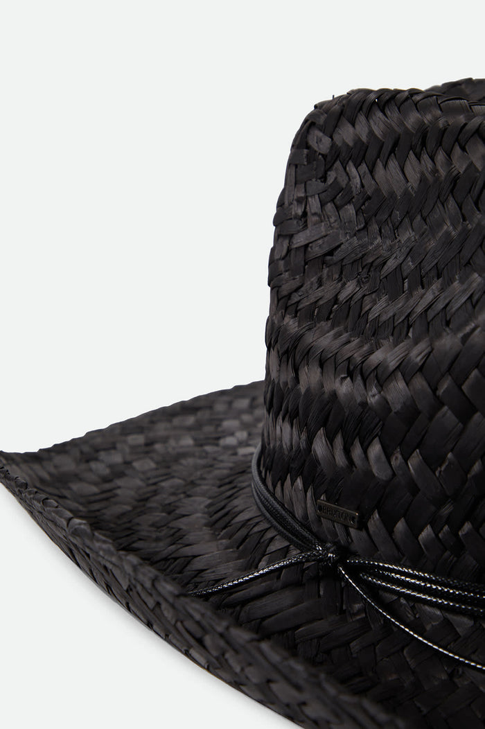 Unisex Houston II Straw Cowboy Hat in the color Black - Additional Laydown image