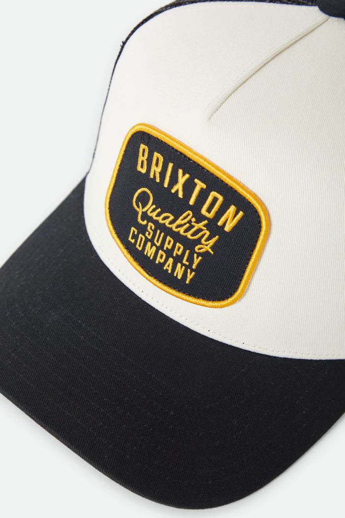 Unisex Hubal Netplus Trucker Hat in the color Black/Off White/Black - Additional Laydown image