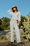 Hudson Lounge Pant - Azure Blue Gingham
