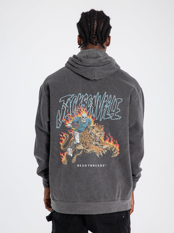 JACKSONVILLE FOOTBALL v2 - “DT ESSENTIAL" HOODIE – Hoodie – Dead Threads Apparel
